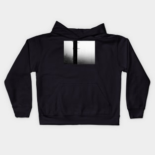 Misty forest black and white Kids Hoodie